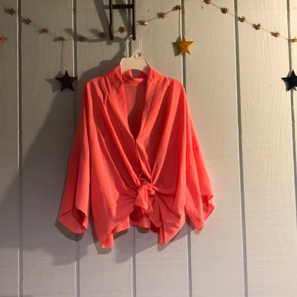 Peach blouse
